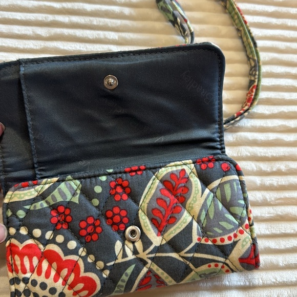 Vera Bradley Nomadic Floral Gray Snap Wallet Card Holder Wristlet and Lanyard - Picture 14 of 16